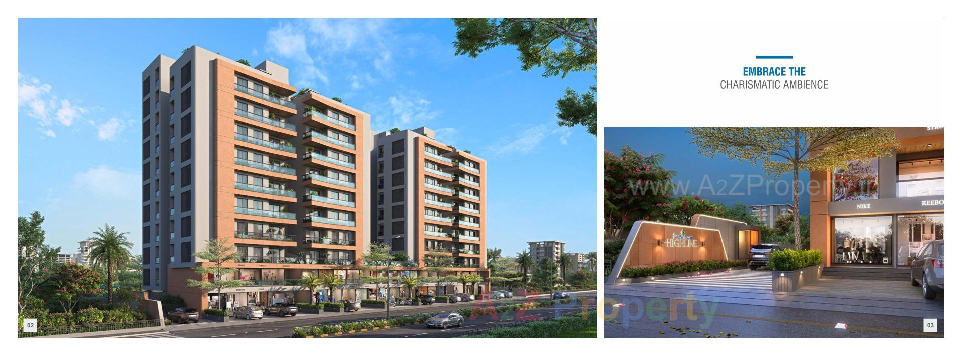 3D Elevation of real estate project Shree Siddheshwar Highline located at Gotri, Vadodara, Gujarat