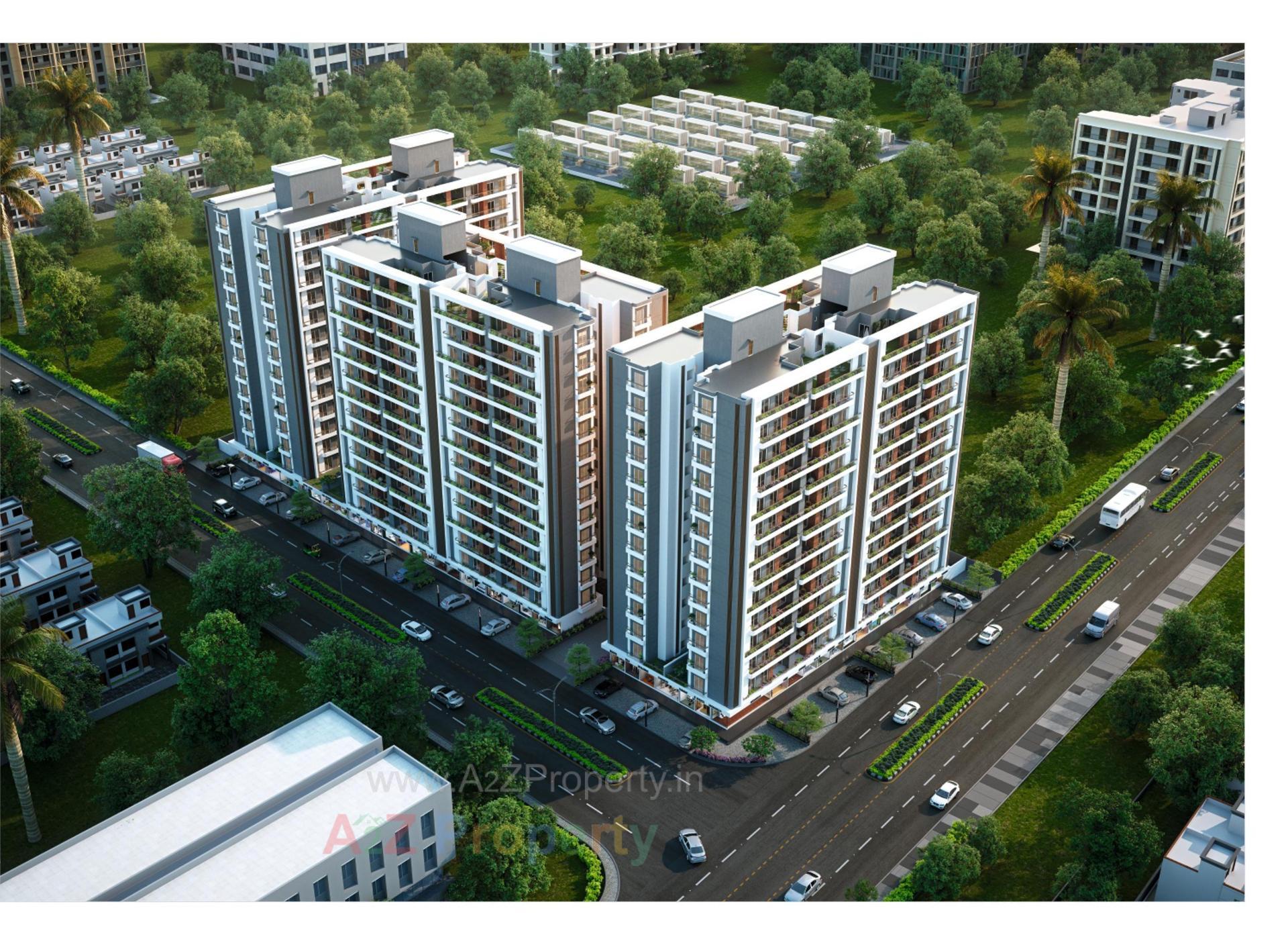 3D Elevation of real estate project Shree Siddheshwar Highness located at Bapod, Vadodara, Gujarat