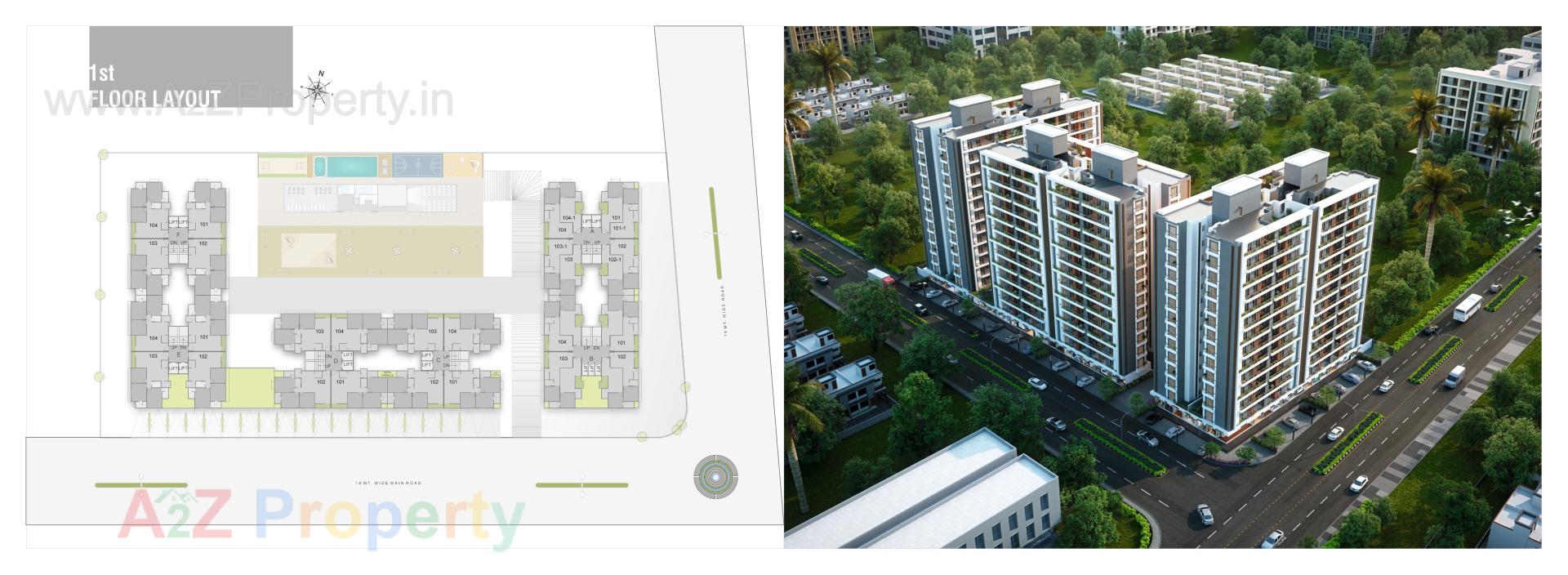 Layout of real estate project Shree Siddheshwar Highness located at Bapod, Vadodara, Gujarat