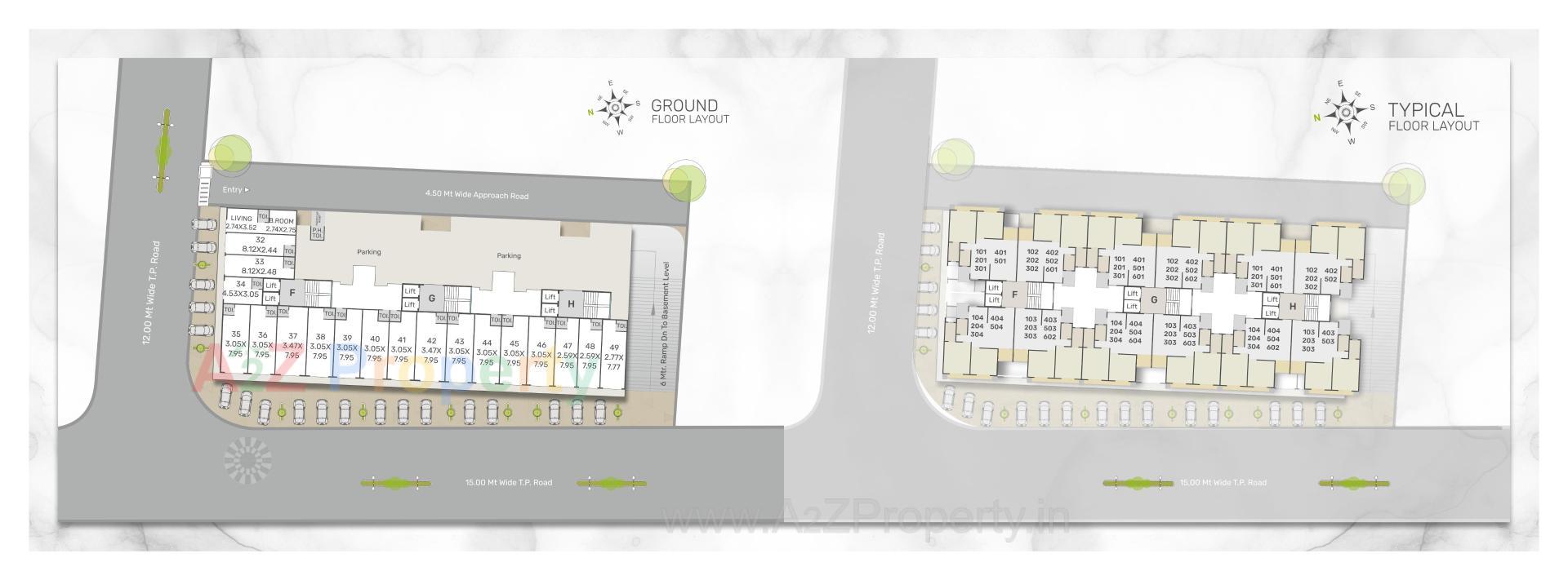 Layout of real estate project Shree Siddheshwar Highstreet located at Vadsar, Vadodara, Gujarat