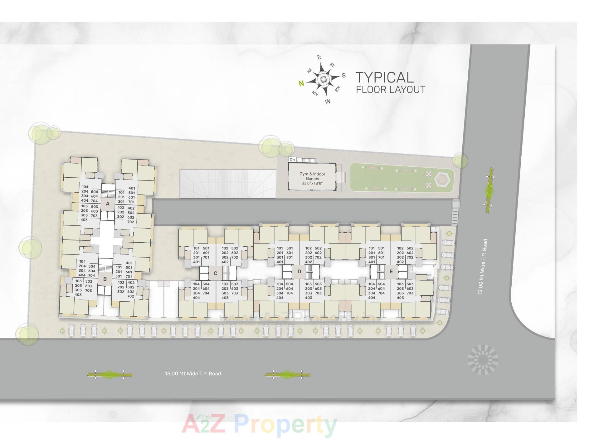 Layout of real estate project Shree Siddheshwar Highstreet located at Vadsar, Vadodara, Gujarat