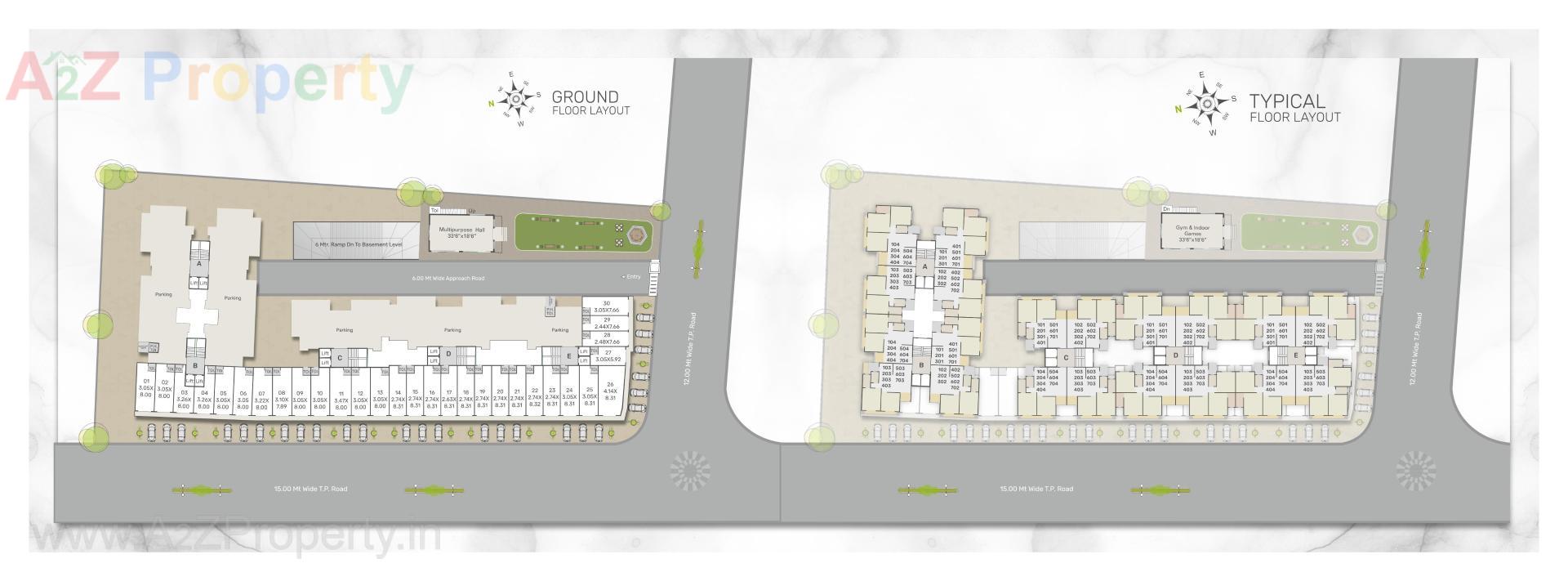 Layout of real estate project Shree Siddheshwar Highstreet located at Vadsar, Vadodara, Gujarat