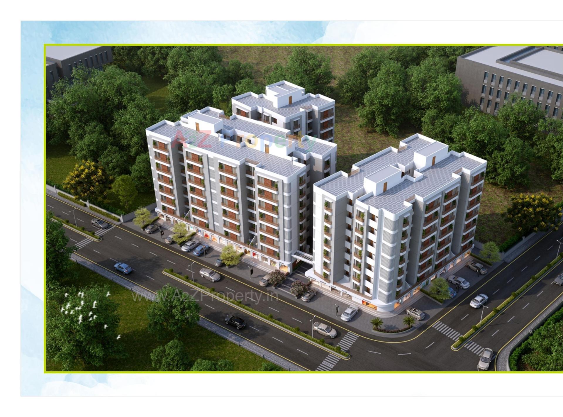 3D Elevation of real estate project Shree Siddheshwar Highview located at Tarsali, Vadodara, Gujarat