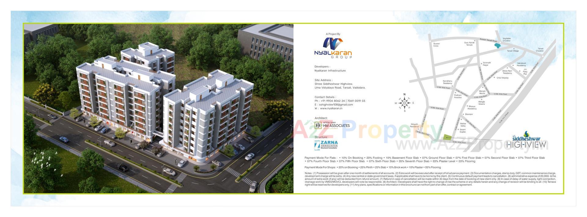 Layout of real estate project Shree Siddheshwar Highview located at Tarsali, Vadodara, Gujarat