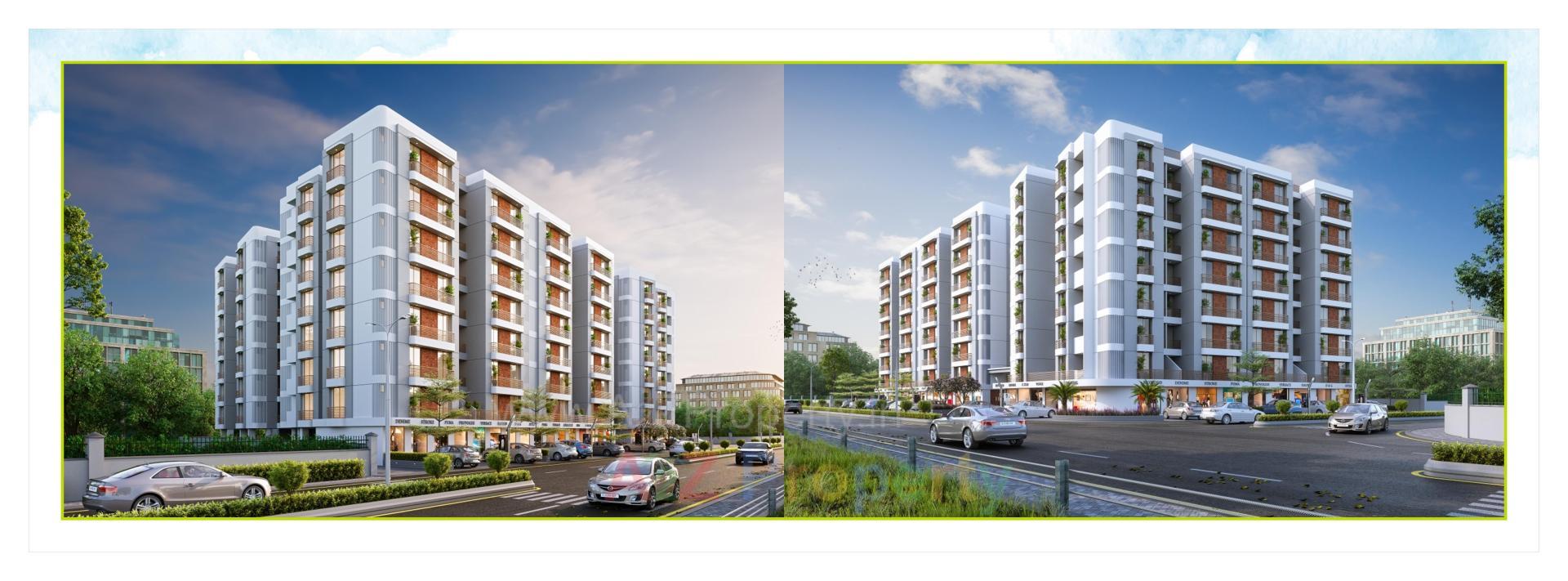 3D Elevation of real estate project Shree Siddheshwar Highview located at Tarsali, Vadodara, Gujarat