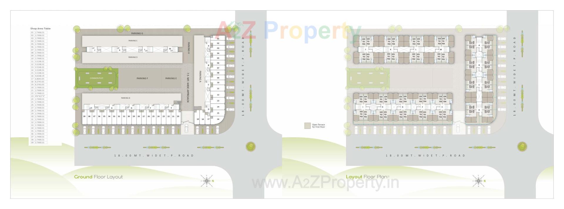 Layout of real estate project Shree Siddheshwar Hillstone located at Waghodia, Vadodara, Gujarat
