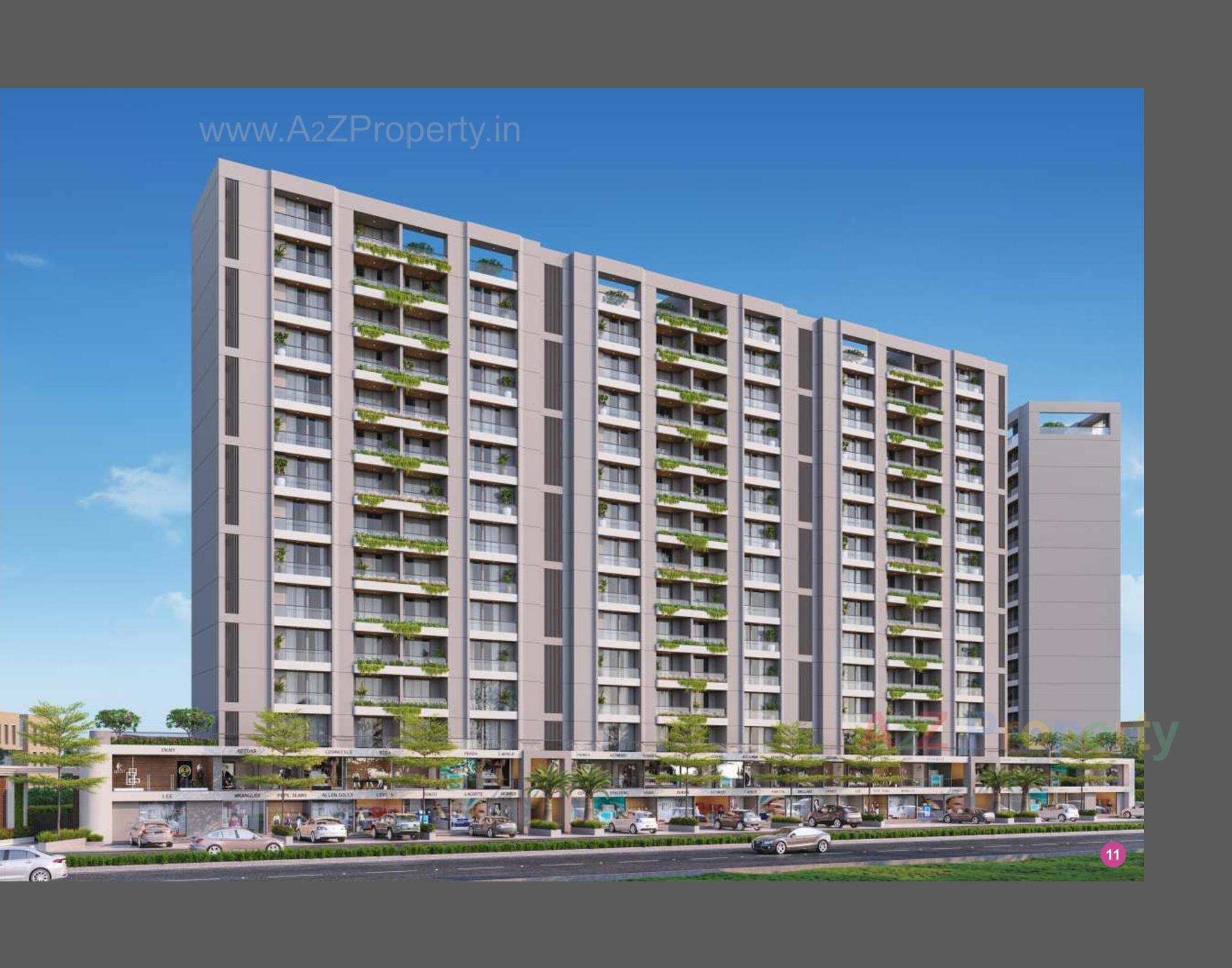 3D Elevation of real estate project Shree Siddheshwar Hollyhock located at Gorva, Vadodara, Gujarat