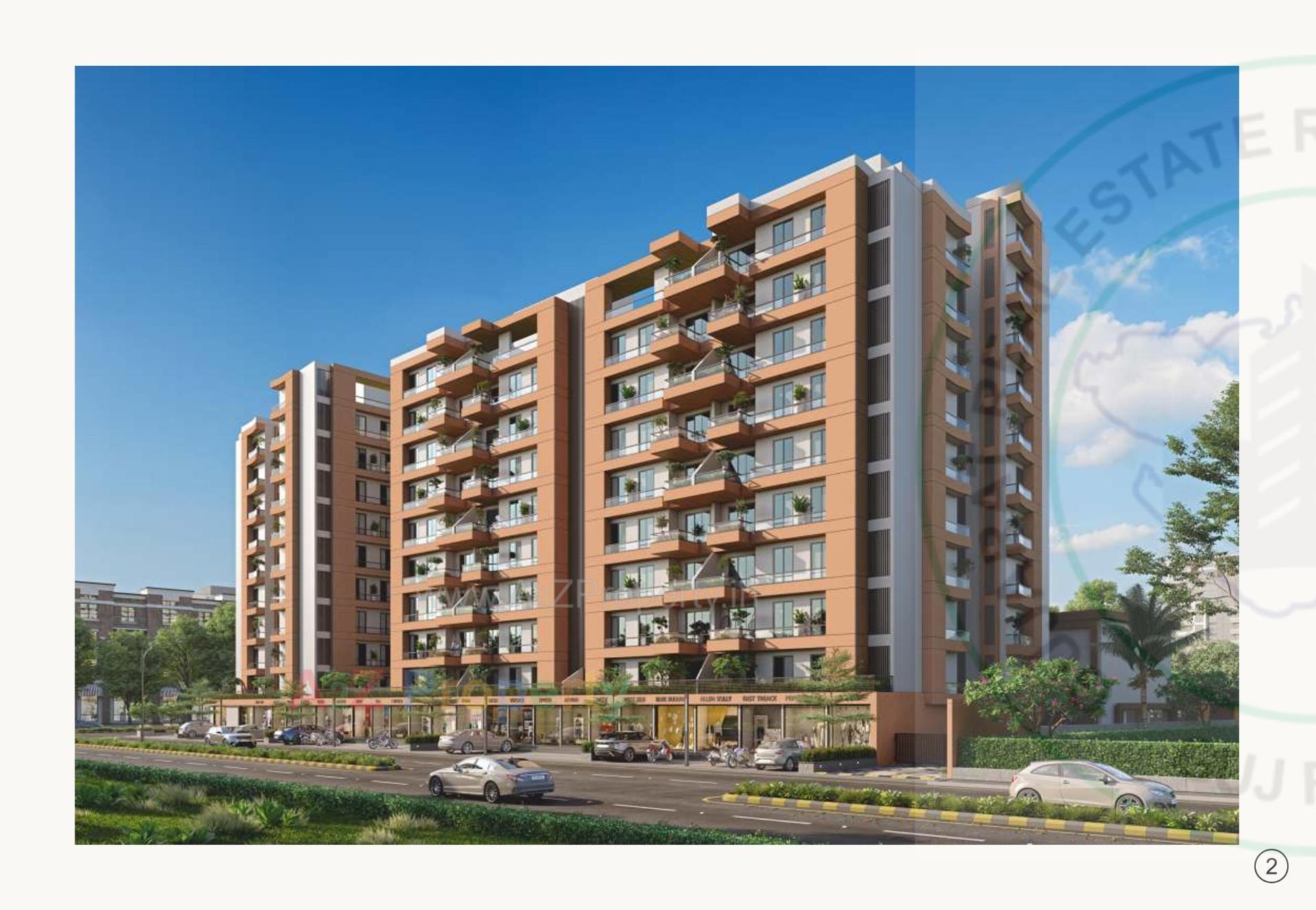 3D Elevation of real estate project Shree Siddheshwar Holyland located at Vemali, Vadodara, Gujarat