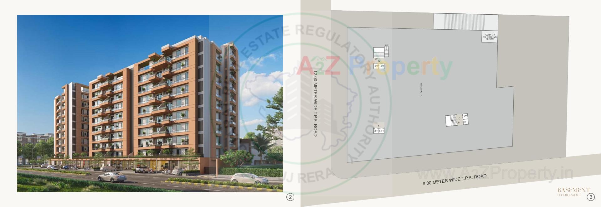 Layout of real estate project Shree Siddheshwar Holyland located at Vemali, Vadodara, Gujarat