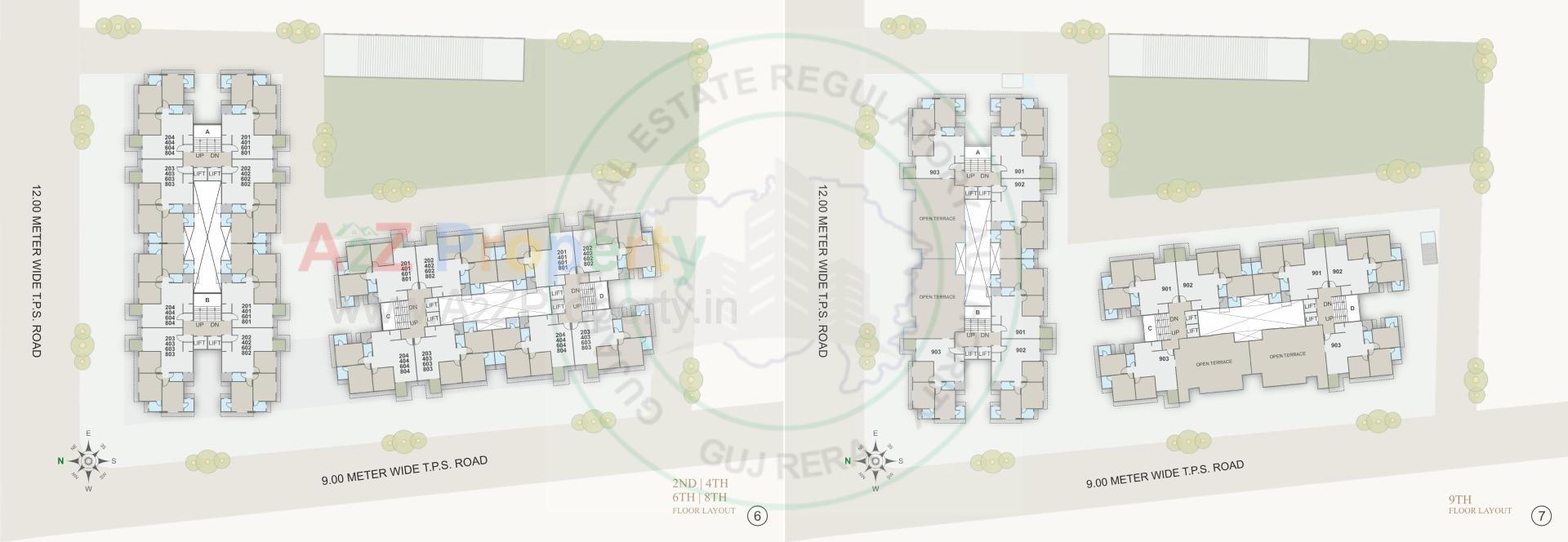 Layout of real estate project Shree Siddheshwar Holyland located at Vemali, Vadodara, Gujarat