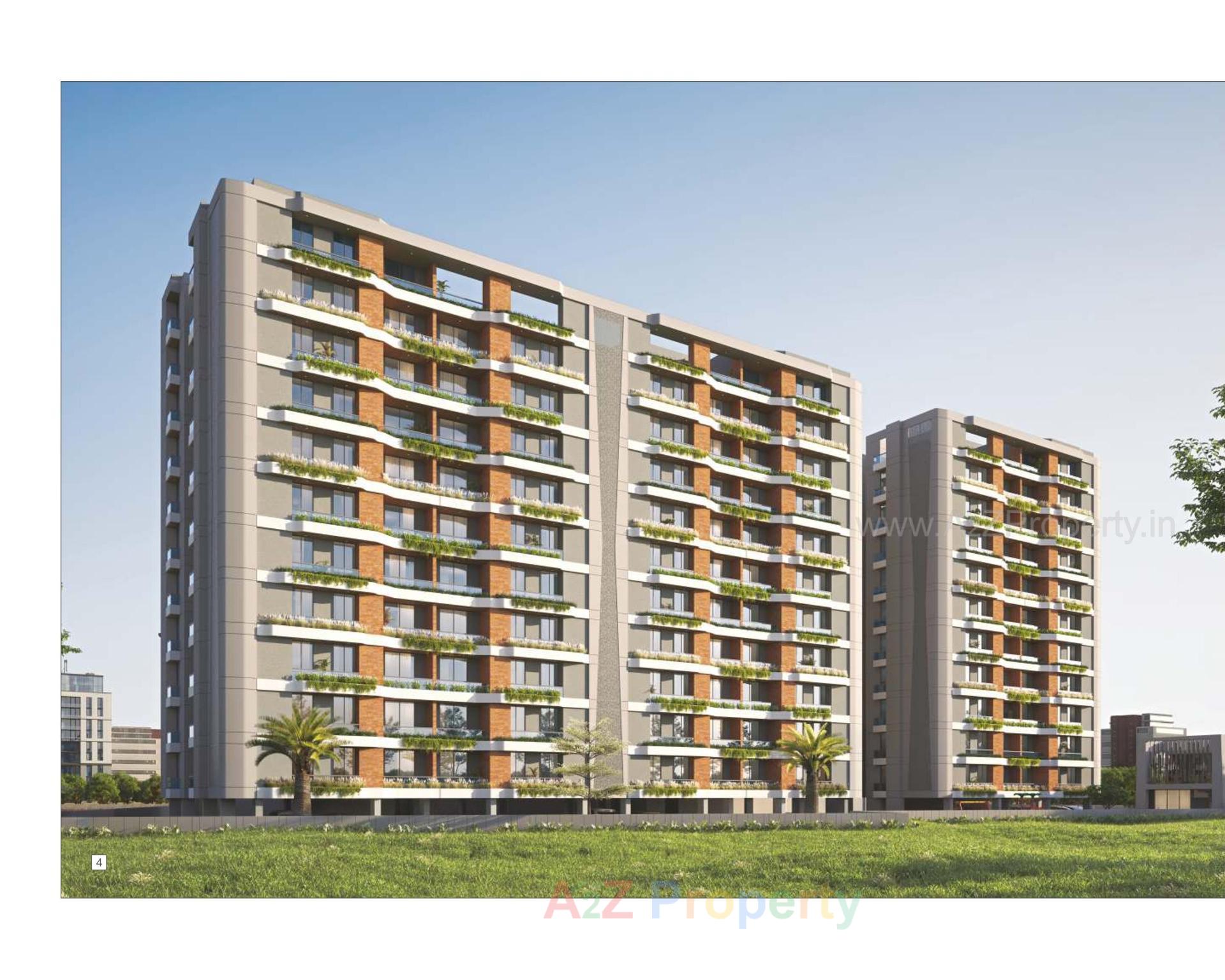 3D Elevation of real estate project Shree Siddheshwar Hridayam located at Bhayli, Vadodara, Gujarat