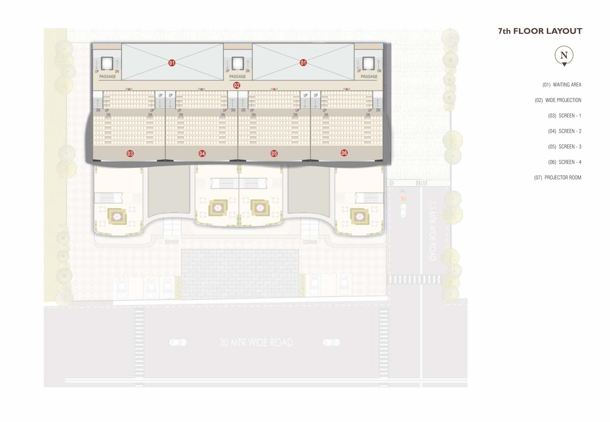 7 Floor Layout of real estate project Shree Siddheshwar Paradise located at Harni, Vadodara, Gujarat