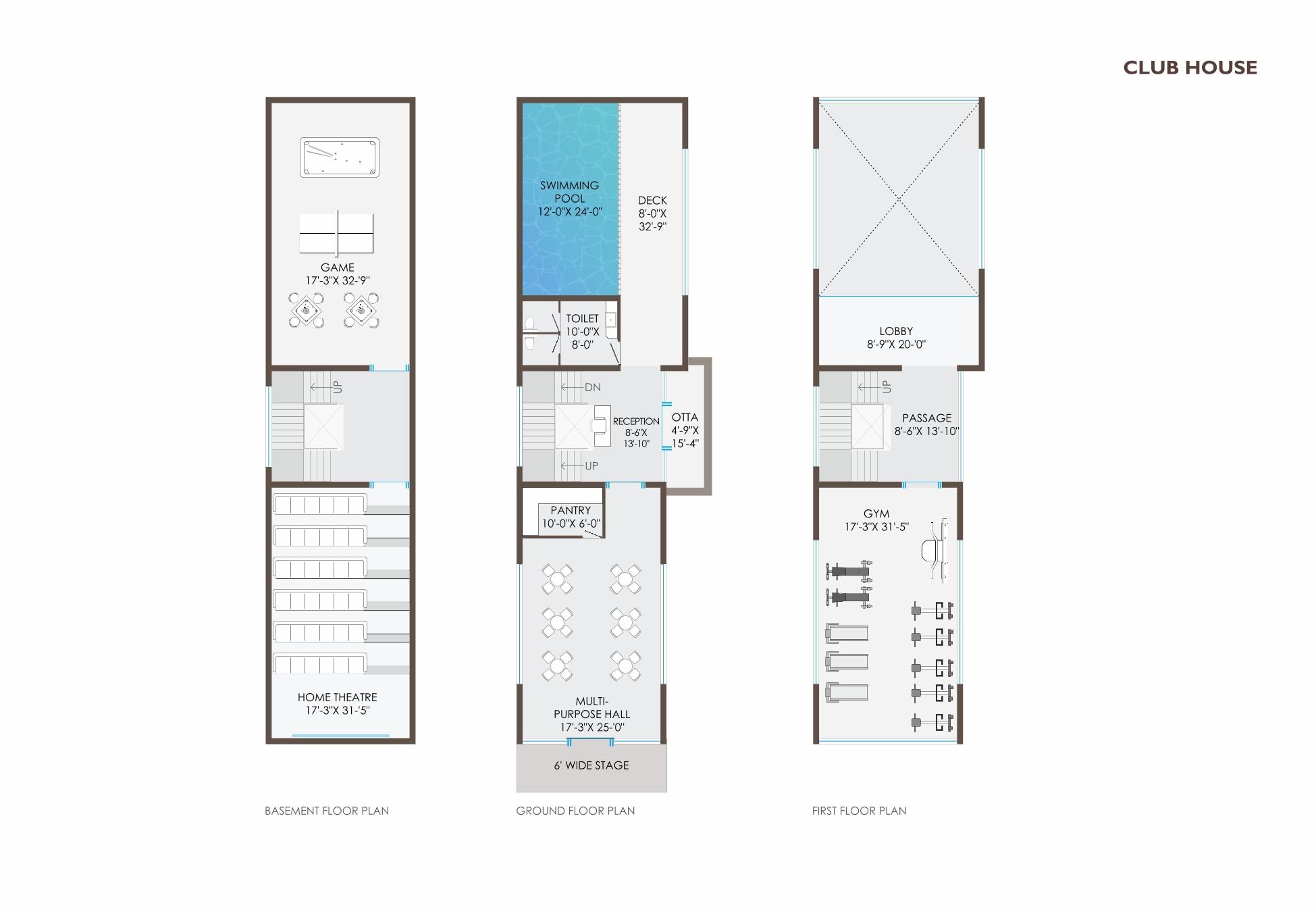 Club House Layout of real estate project Shree Siddheshwar Paradise located at Harni, Vadodara, Gujarat