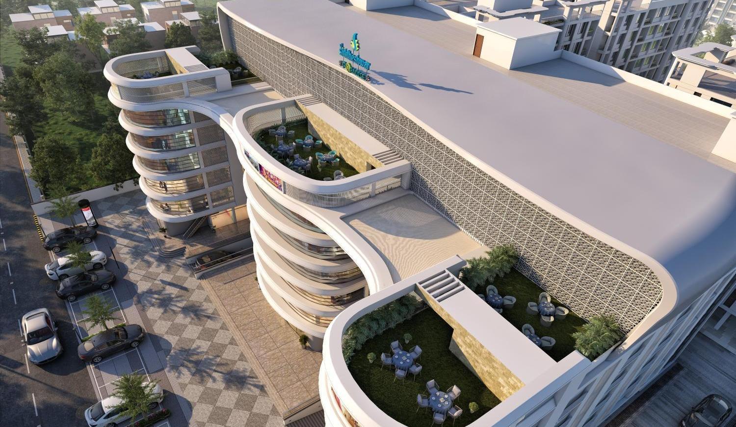 Elavation Terrace View of real estate project Shree Siddheshwar Paradise located at Harni, Vadodara, Gujarat