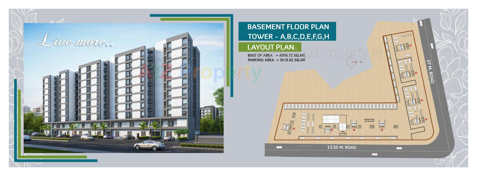 Layout of real estate project Shree Siddheshwarheshwar located at Kasba, Vadodara, Gujarat