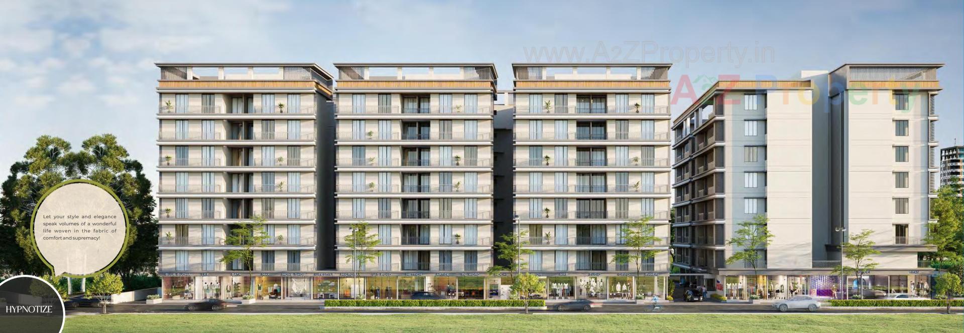 3D Elevation of real estate project Shree Siddheshwar Pride located at Bapod, Vadodara, Gujarat