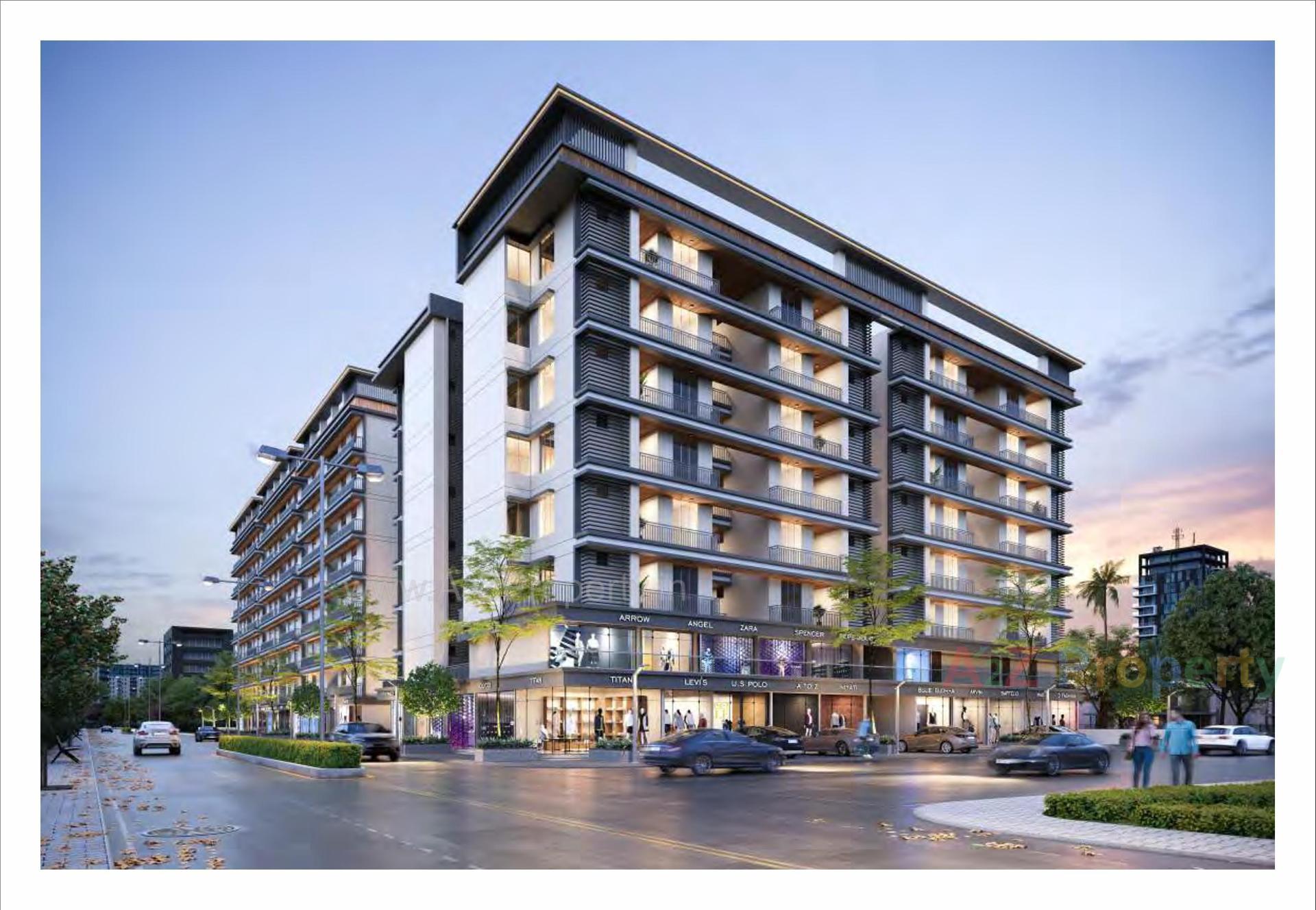 3D Elevation of real estate project Shree Siddheshwar Pride located at Bapod, Vadodara, Gujarat