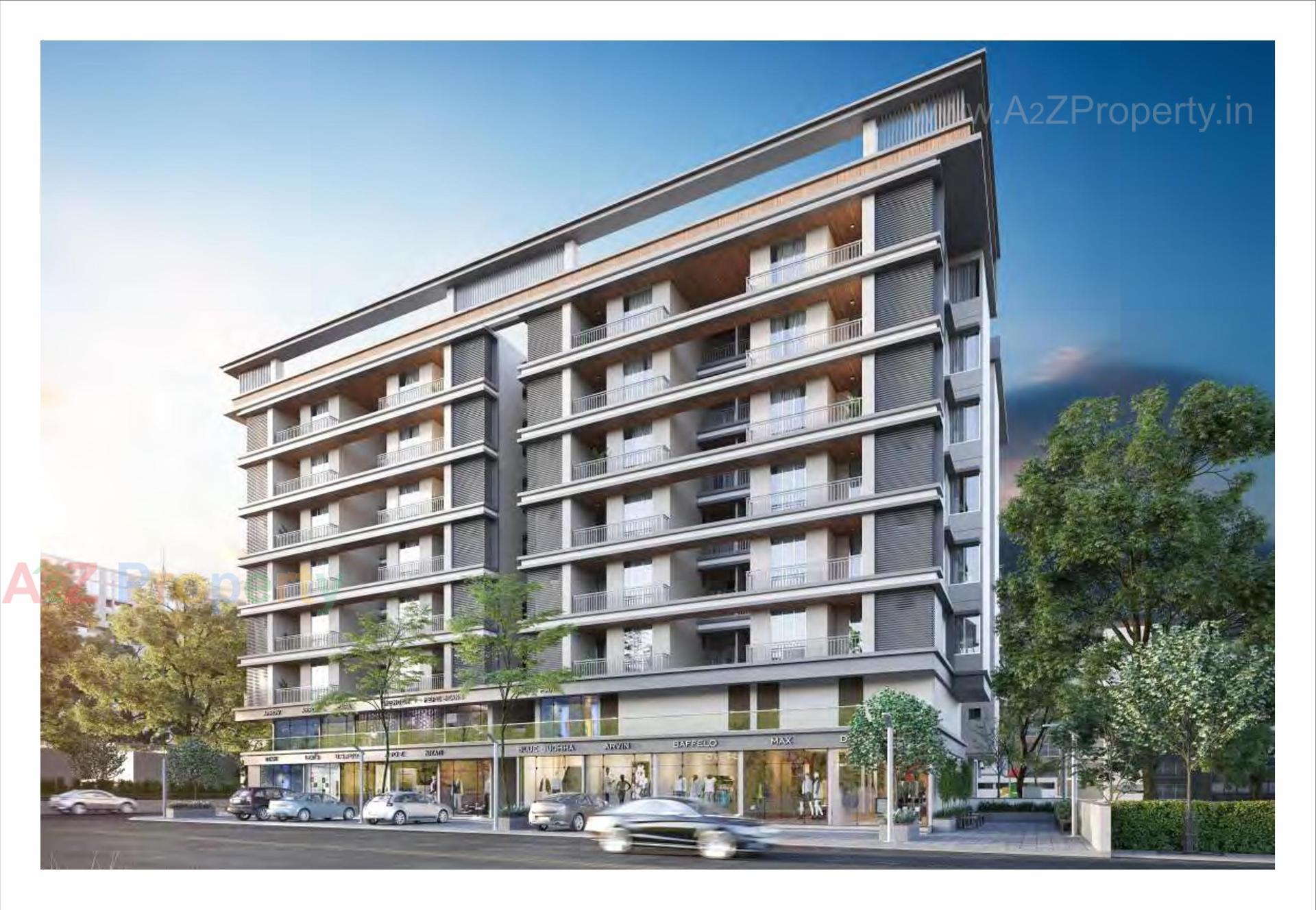 3D Elevation of real estate project Shree Siddheshwar Pride located at Bapod, Vadodara, Gujarat