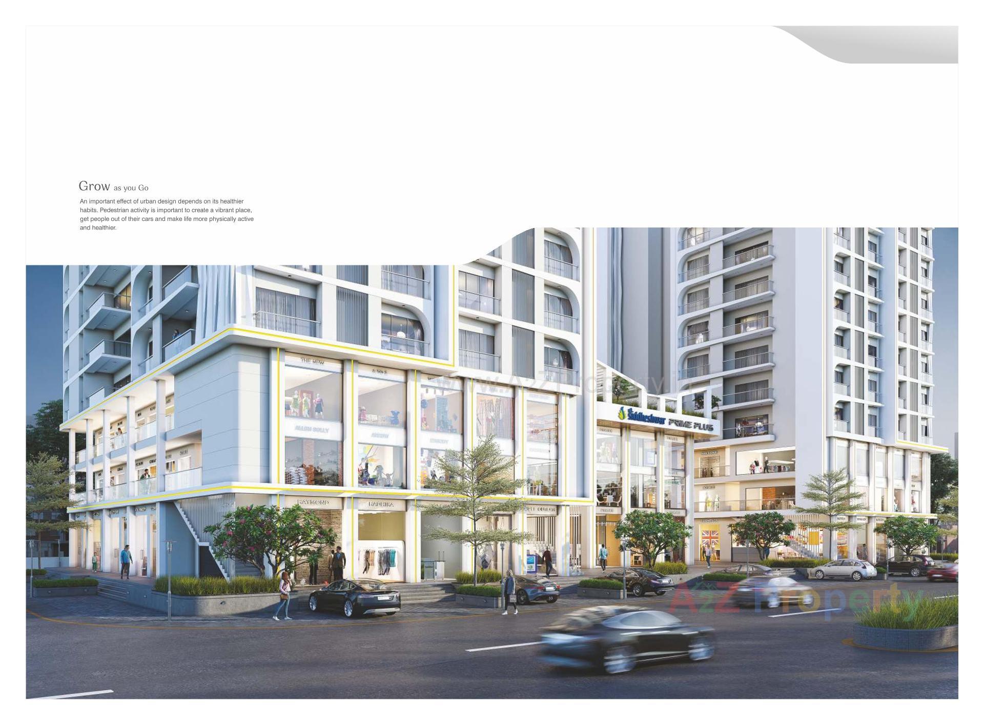 3D Elevation of real estate project Shree Siddheshwar Prime Plus located at Harni, Vadodara, Gujarat