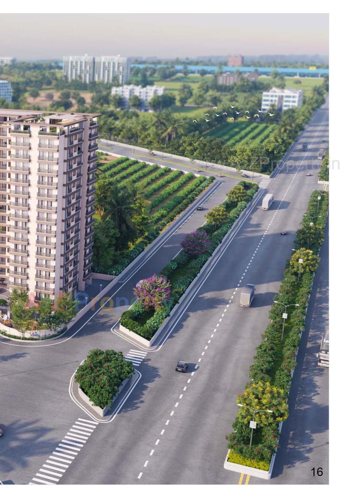 3D Elevation of real estate project Shree Siddheshwaray Platinum located at Chhani, Vadodara, Gujarat