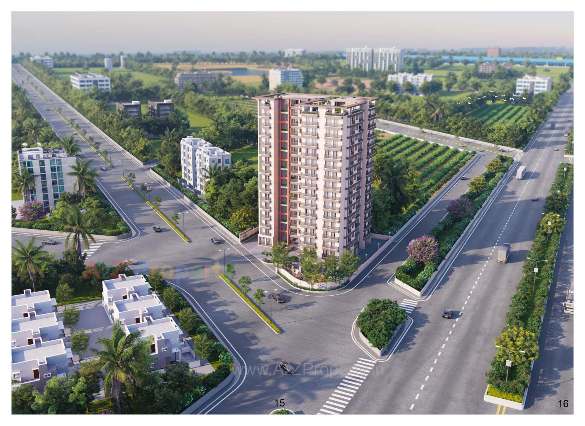 3D Elevation of real estate project Shree Siddheshwaray Platinum located at Chhani, Vadodara, Gujarat