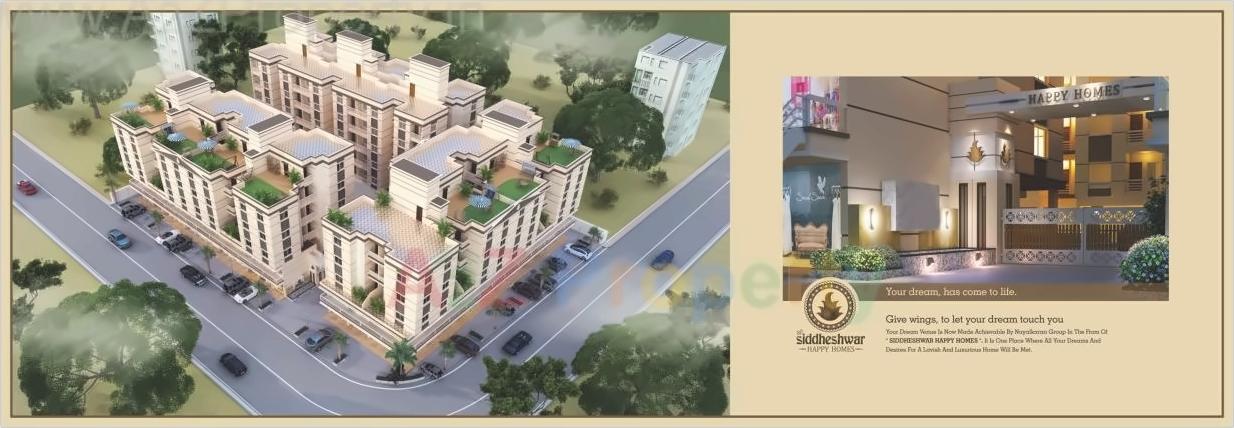 3D Elevation of real estate project Shree Siddheshwer Happy Homes located at Harni, Vadodara, Gujarat