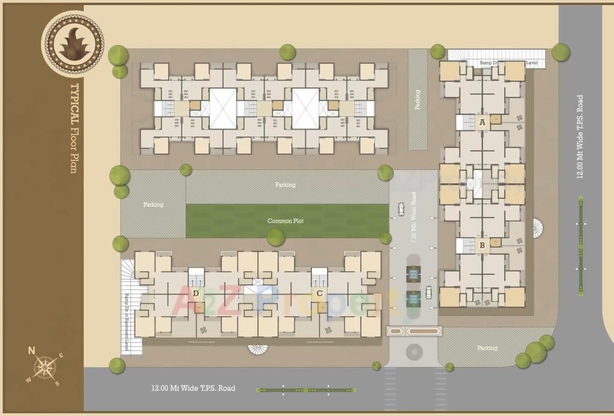 Layout of real estate project Shree Siddheshwer Happy Homes located at Harni, Vadodara, Gujarat