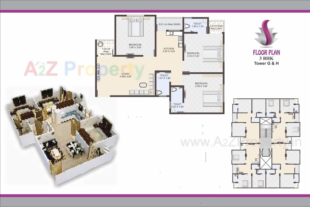 Layout of real estate project Shree Siddheshwer Heights located at Sayajipura, Vadodara, Gujarat
