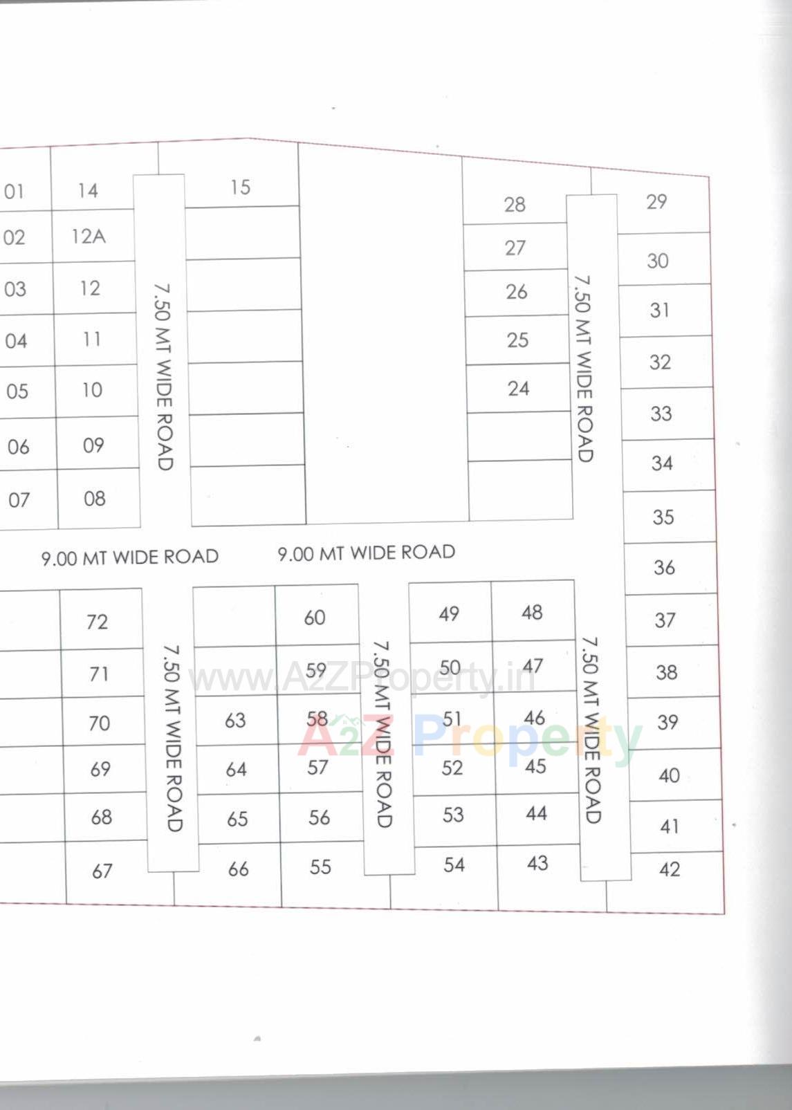Layout of real estate project Shree Siddhivinayak Bunglows located at Karjan, Vadodara, Gujarat