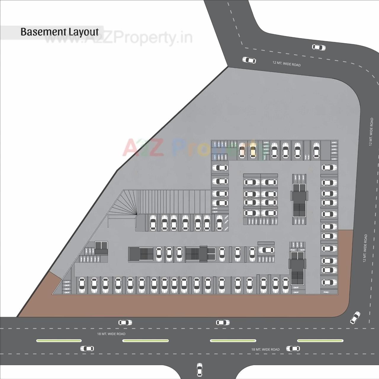 Layout of real estate project Shree Siddhnath Paradise located at Bapod, Vadodara, Gujarat
