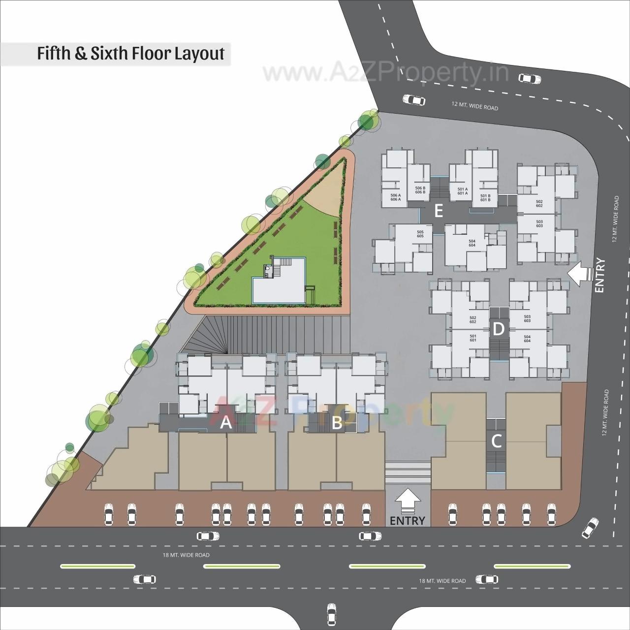 Layout of real estate project Shree Siddhnath Paradise located at Bapod, Vadodara, Gujarat