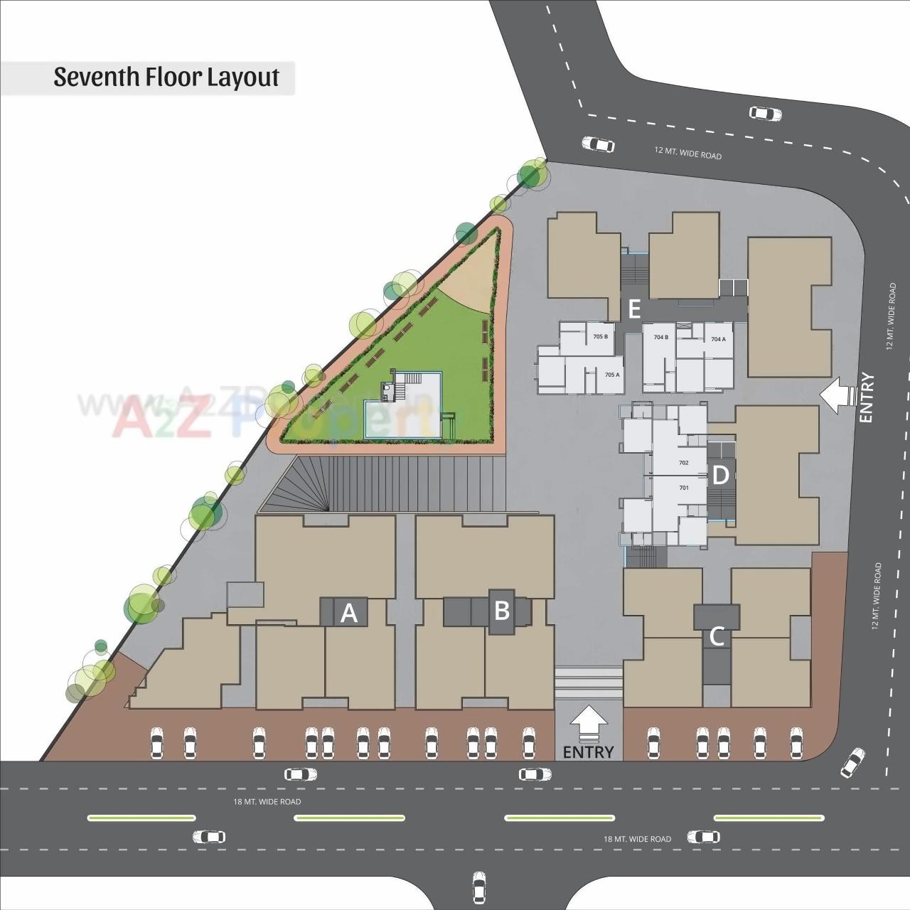 Layout of real estate project Shree Siddhnath Paradise located at Bapod, Vadodara, Gujarat