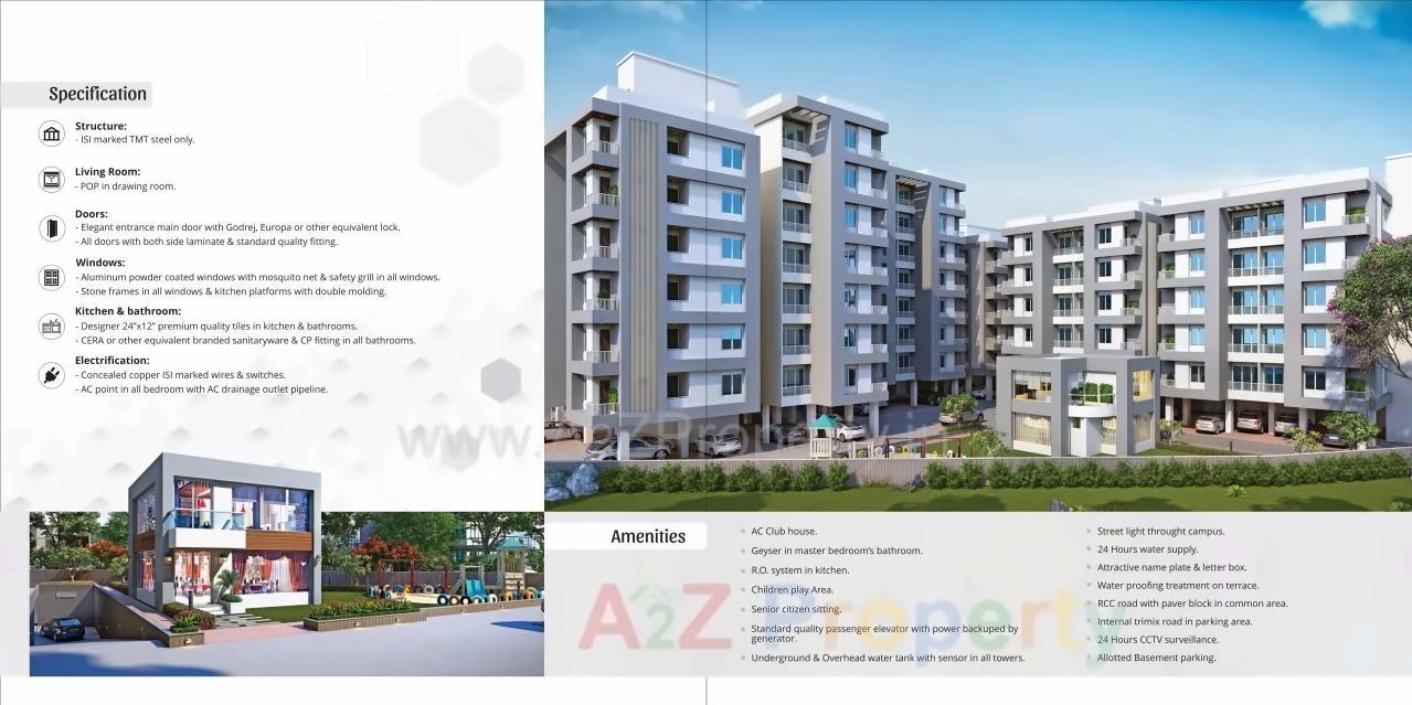 3D Elevation of real estate project Shree Siddhnath Paradise located at Bapod, Vadodara, Gujarat