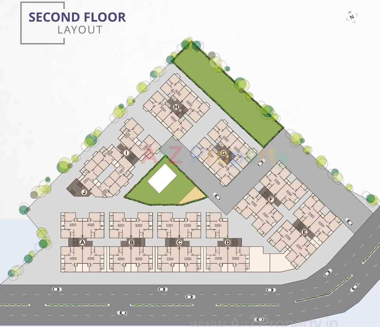 Layout of real estate project Shree Siddhnath Park located at Vadodara, Vadodara, Gujarat