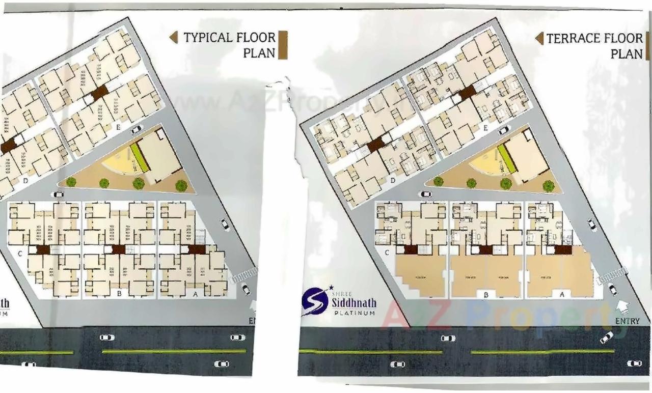 Layout of real estate project Shree Siddhnath Platinum located at Bapod, Vadodara, Gujarat