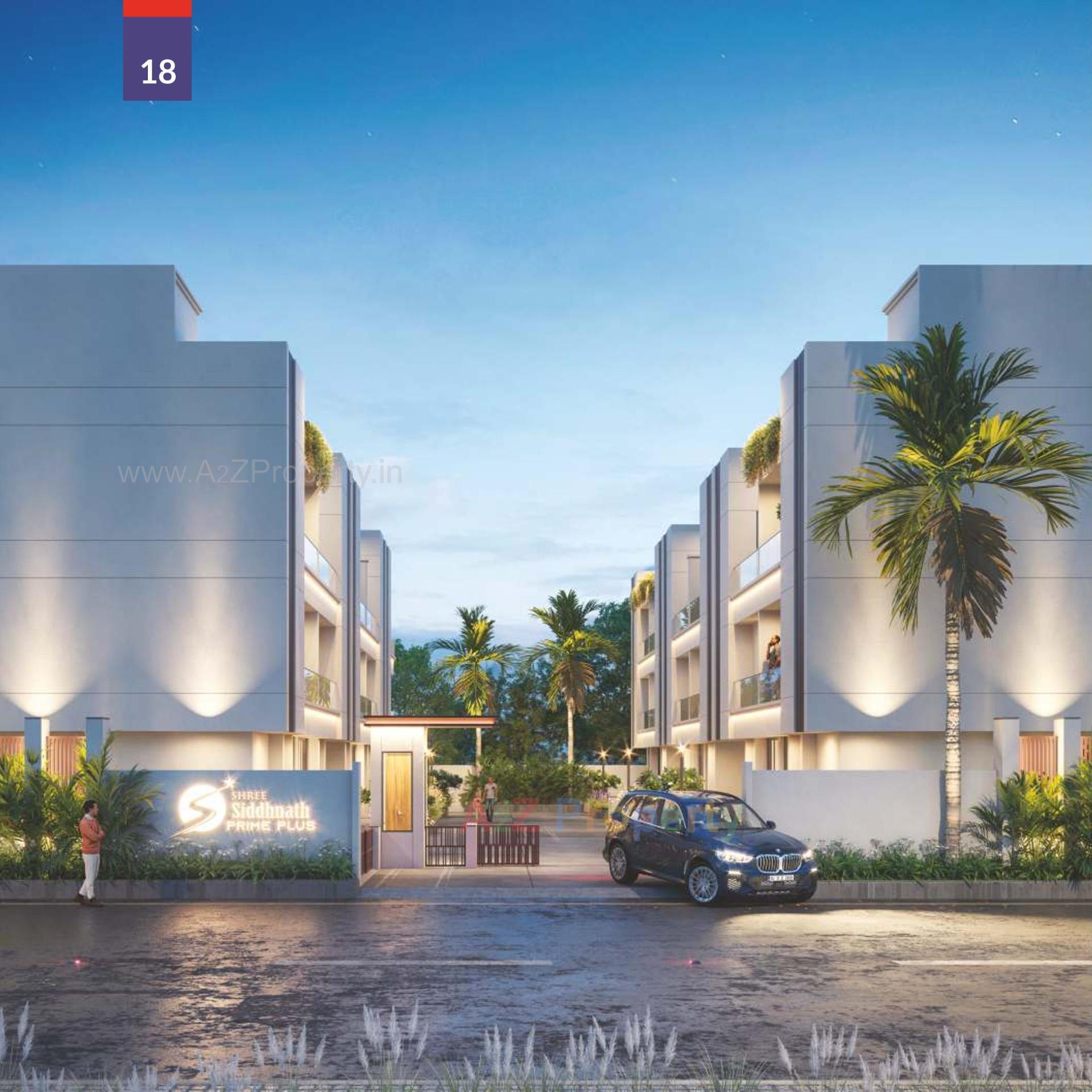 3D Elevation of real estate project Shree Siddhnath Prime Plus located at Kapurai, Vadodara, Gujarat