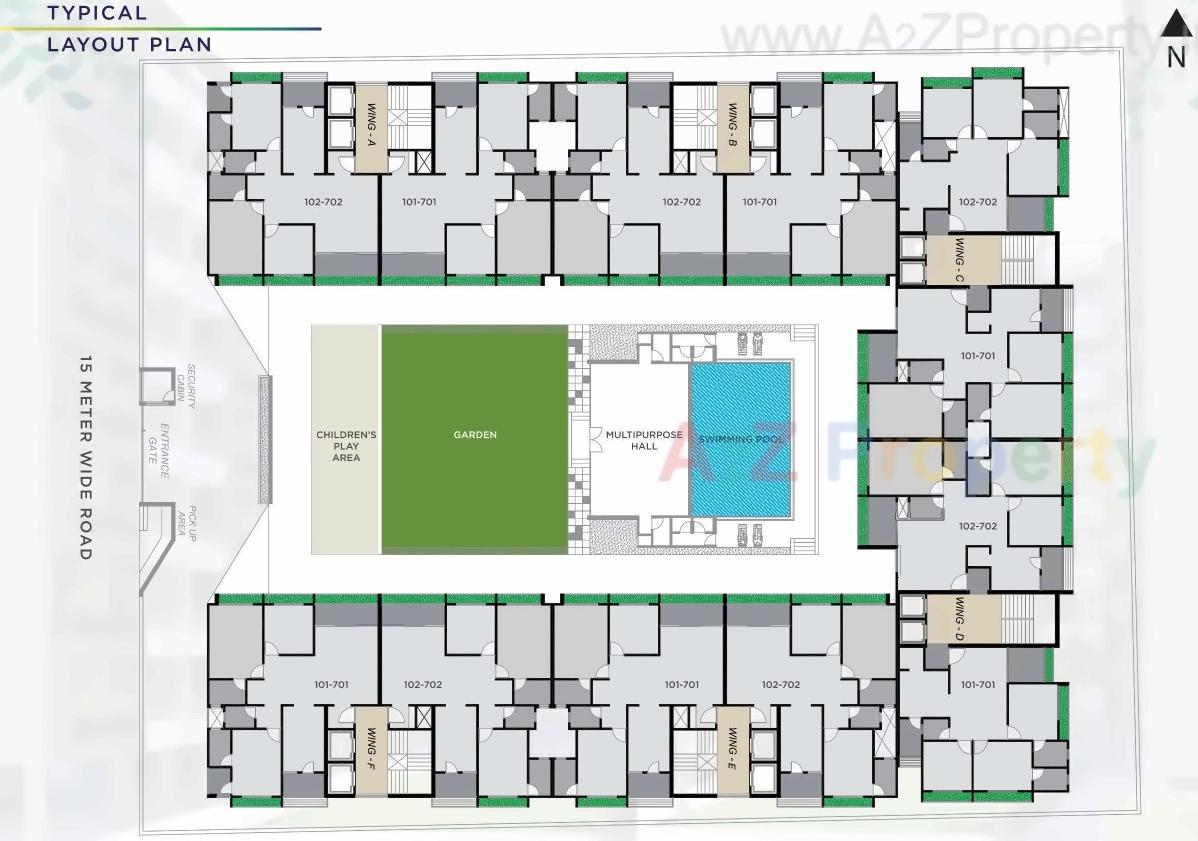 Layout of real estate project Shree Two located at Bhayli, Vadodara, Gujarat