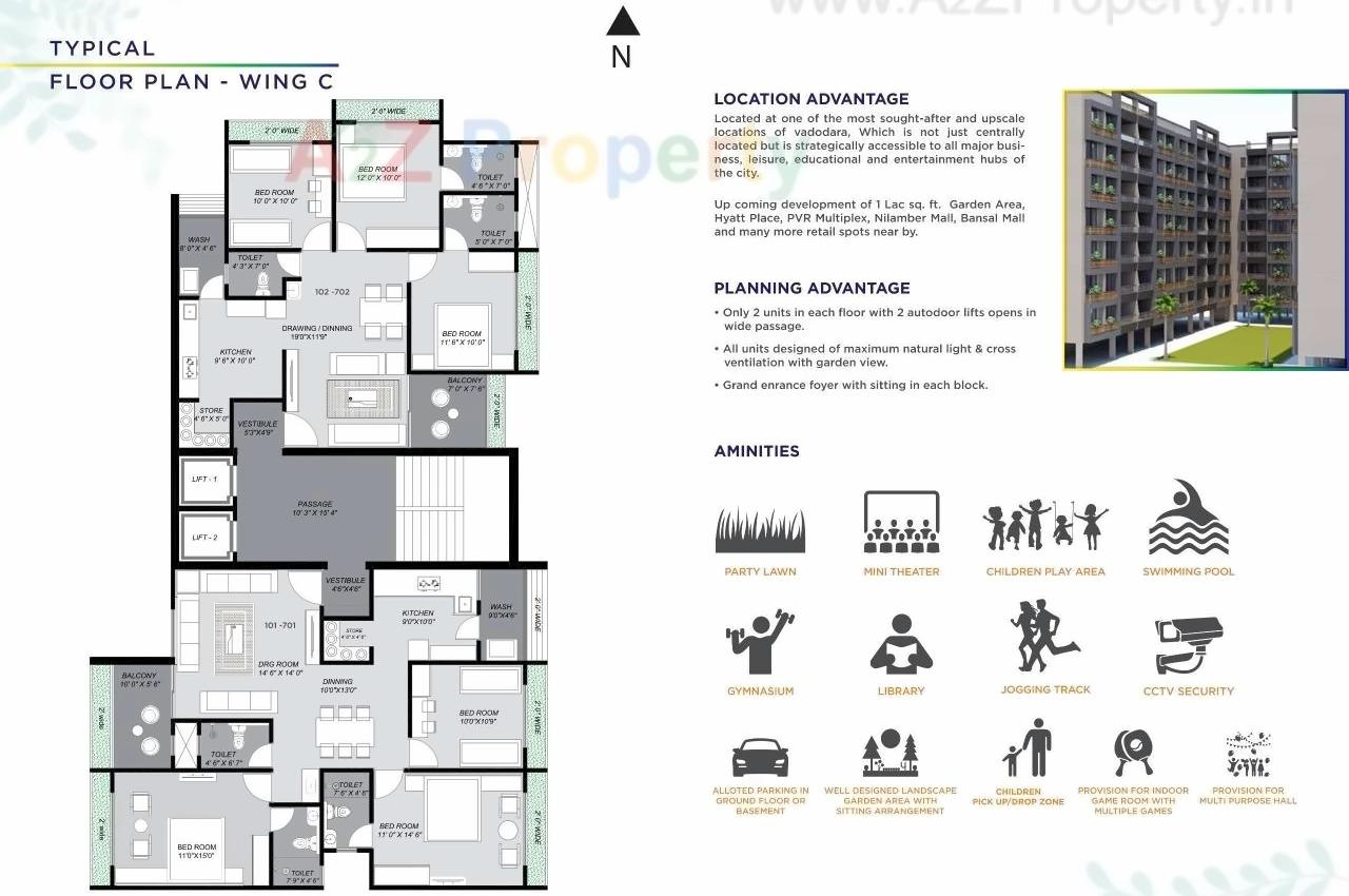 Layout of real estate project Shree Two located at Bhayli, Vadodara, Gujarat