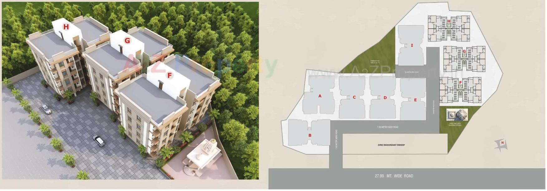 Layout of real estate project Shree Vimalnath Residency located at Danteshwar, Vadodara, Gujarat