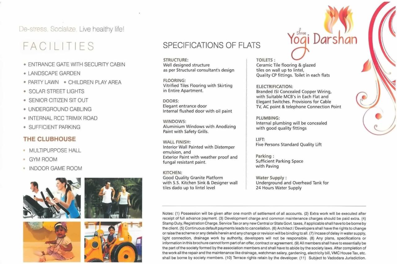 Amenities of Shree Yogi Darshan Tower