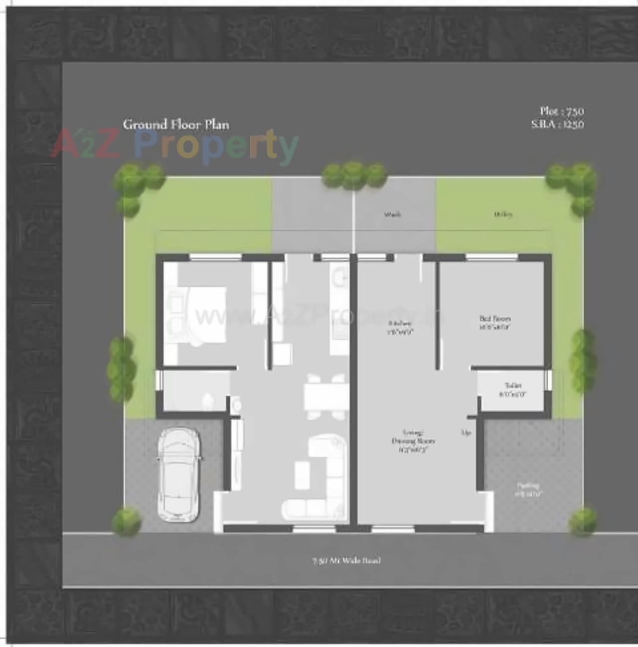 Layout of real estate project Shreeji Aangan located at Tarsali, Vadodara, Gujarat