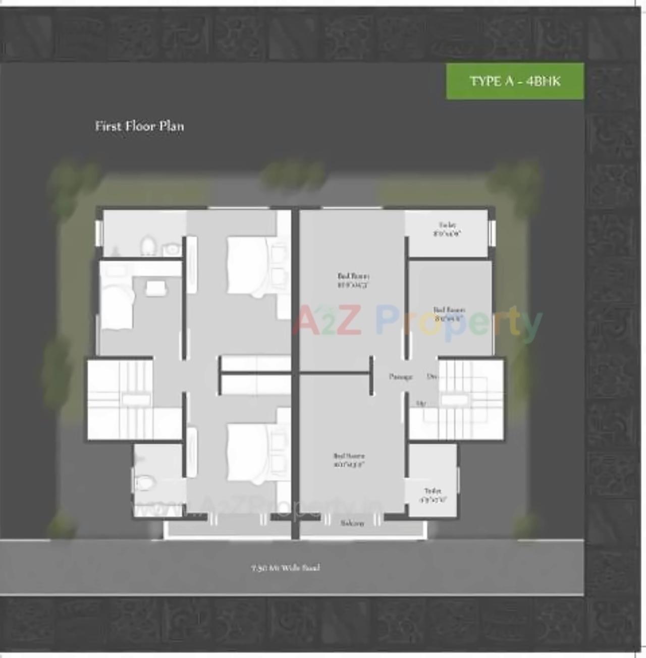 Layout of real estate project Shreeji Aangan located at Tarsali, Vadodara, Gujarat