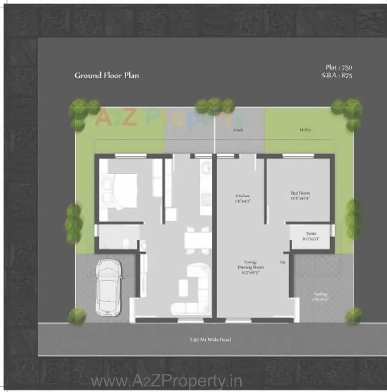 Layout of real estate project Shreeji Aangan located at Tarsali, Vadodara, Gujarat