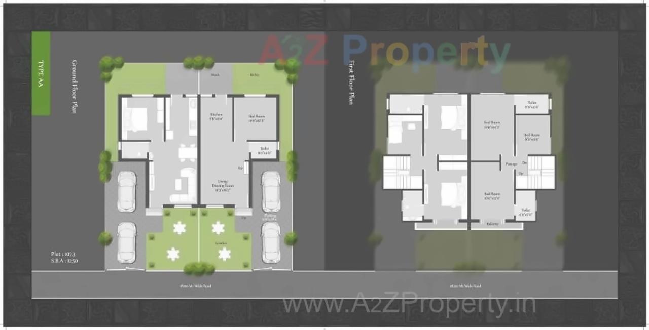 Layout of real estate project Shreeji Aangan located at Tarsali, Vadodara, Gujarat