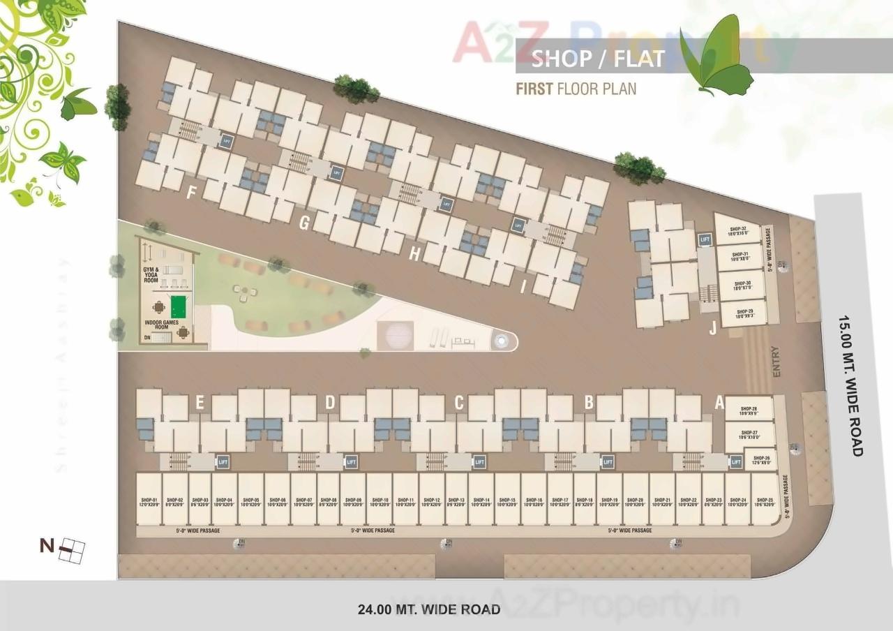 Layout of real estate project Shreeji Aashray located at Vadodara, Vadodara, Gujarat