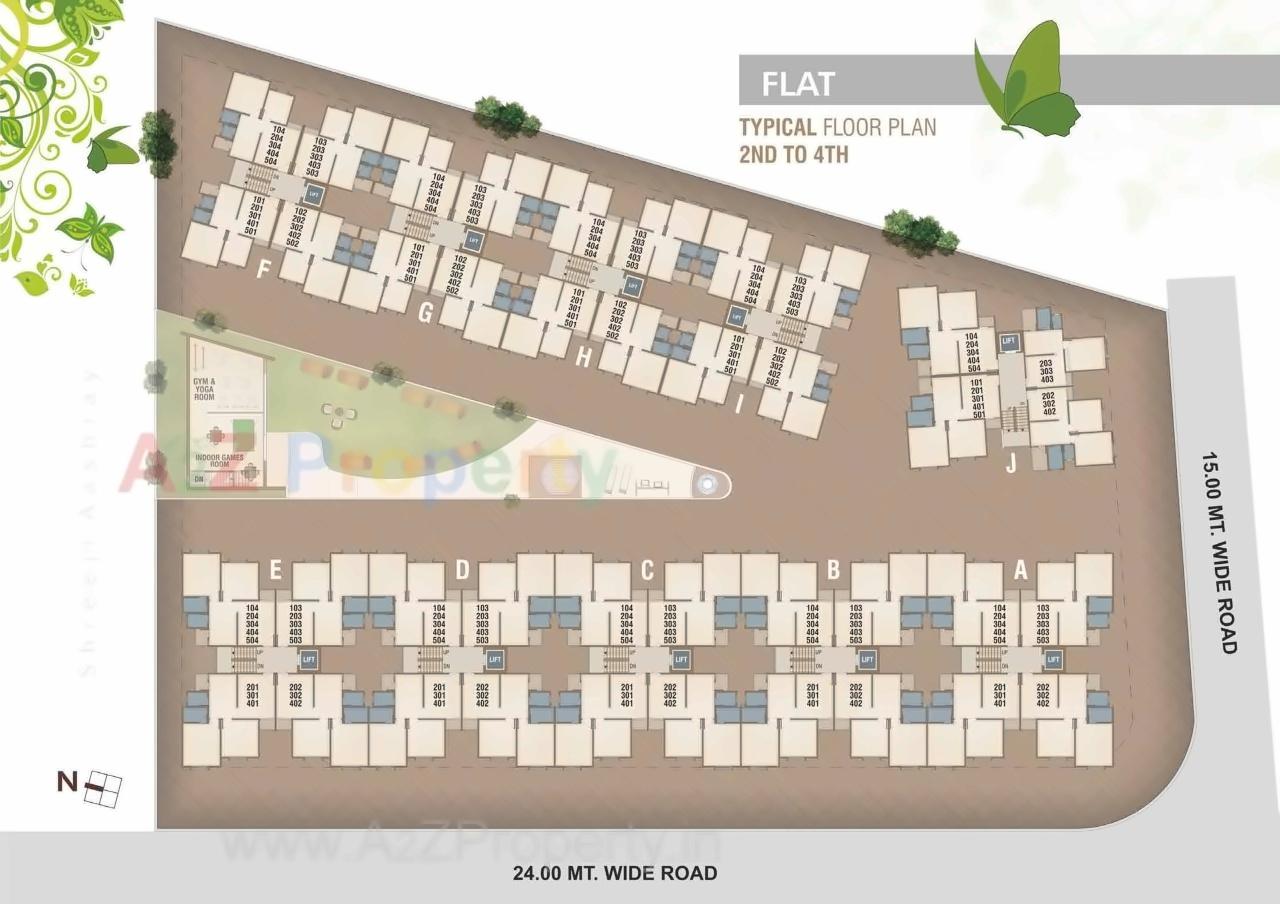 Layout of real estate project Shreeji Aashray located at Vadodara, Vadodara, Gujarat