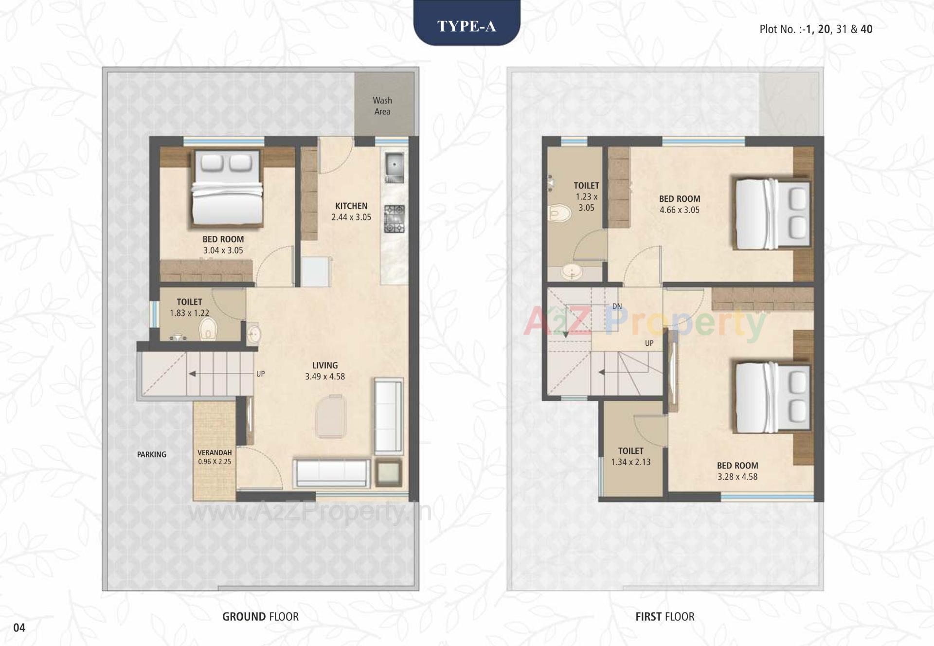 Layout of real estate project Shreeji Duplex located at Karjan, Vadodara, Gujarat