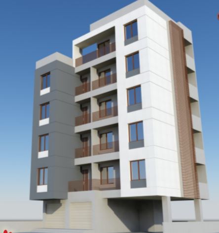 3D Elevation of real estate project Shreeji Residency located at Kasba, Vadodara, Gujarat
