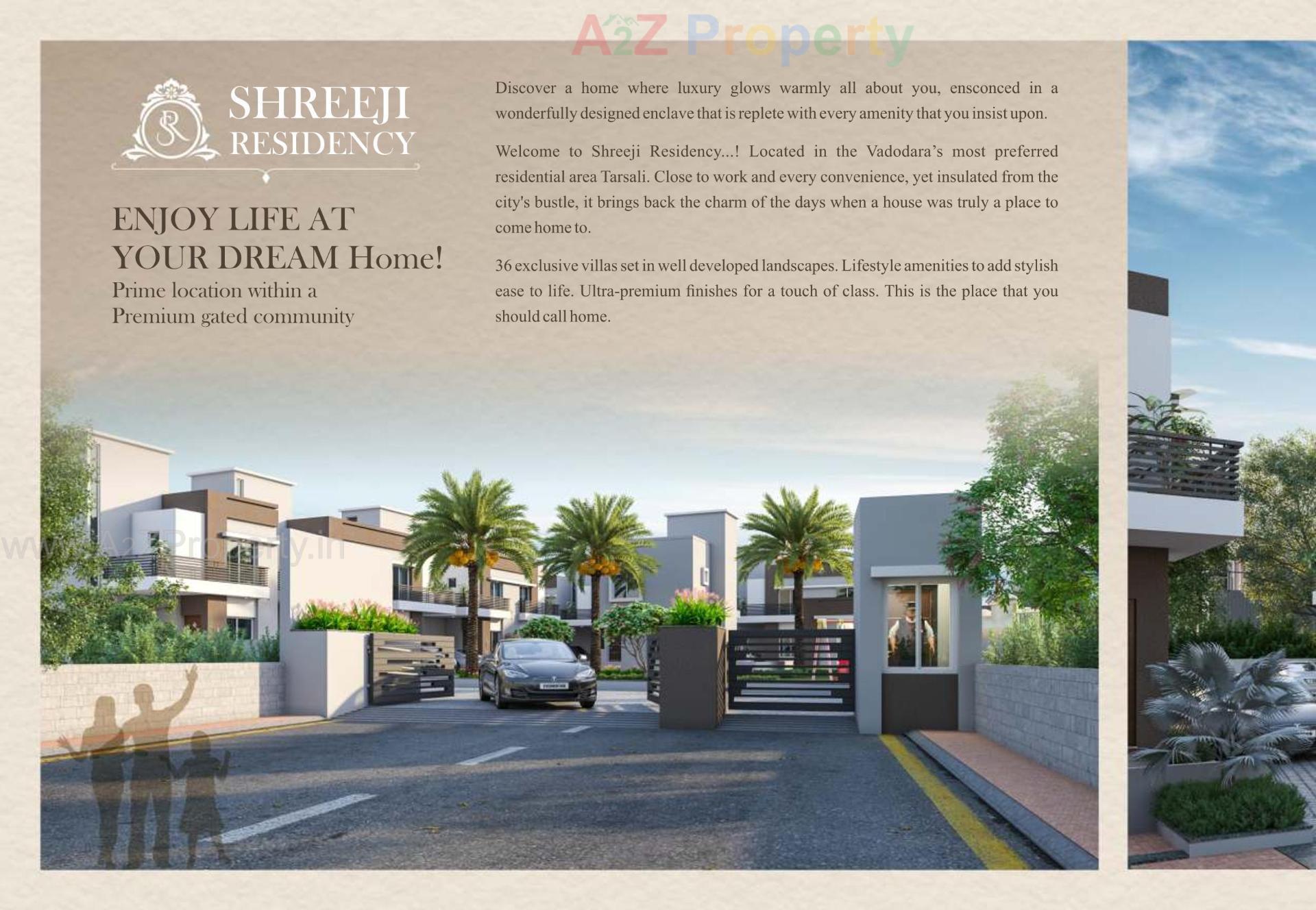 3D Elevation of real estate project Shreeji Residency located at Tarsali, Vadodara, Gujarat