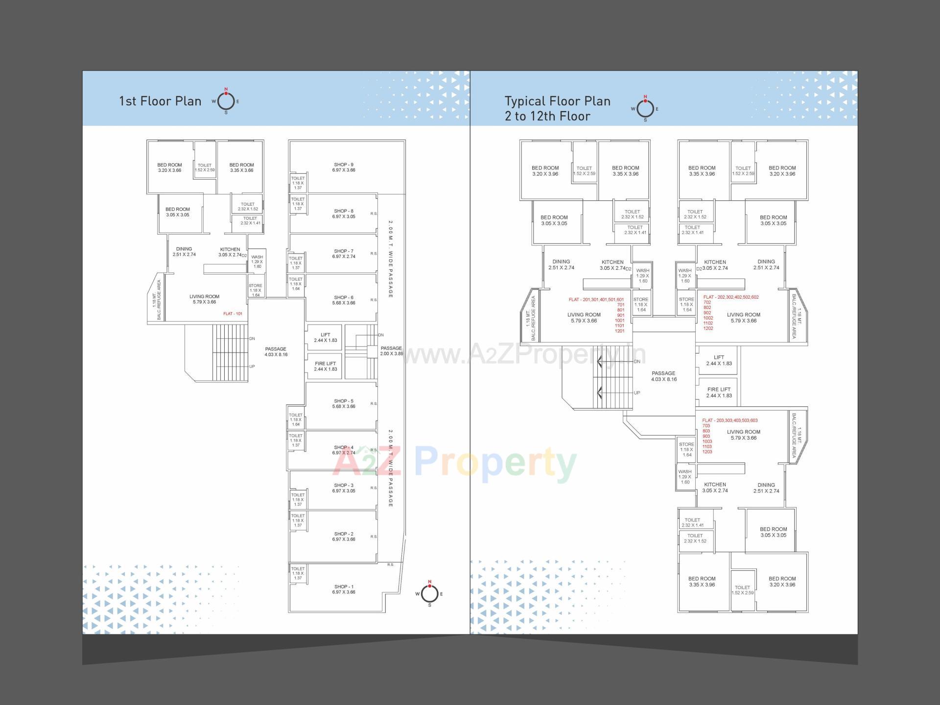 Layout of real estate project Shreeji Sharnam Aura located at Sama, Vadodara, Gujarat